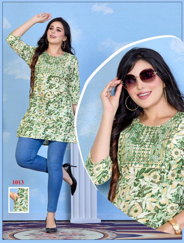 Trendy Beauty Rocks asymmetric Short kurtis online india