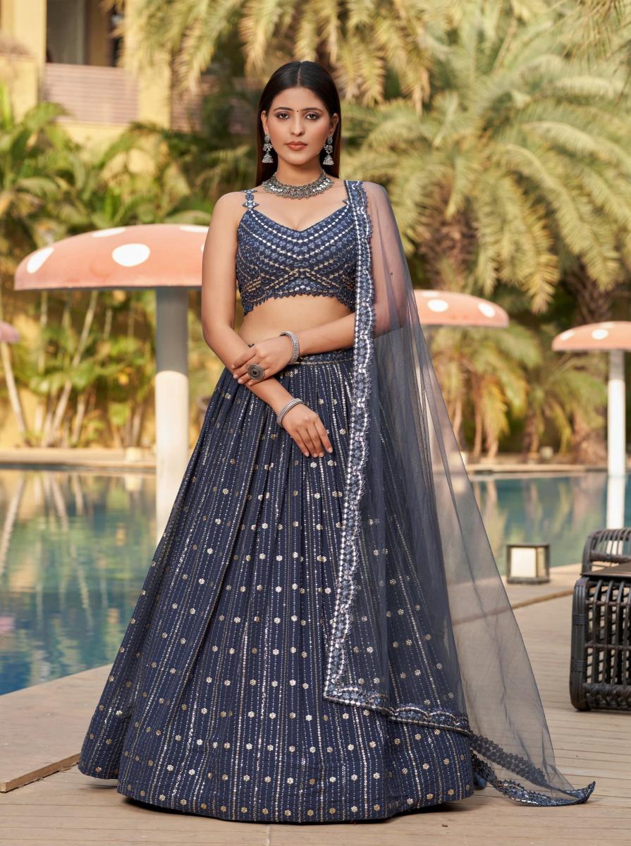 Zeel Clothing Golden Palm lehenga wholesalers in chandni chowk