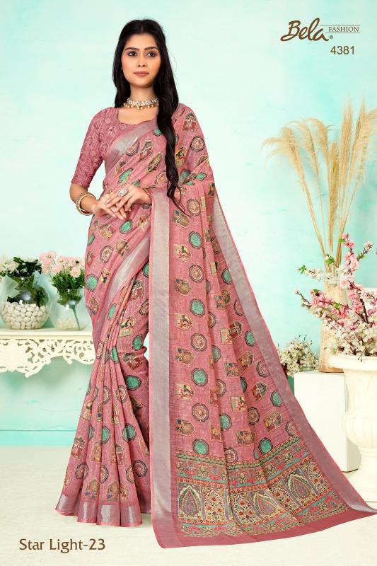 Bela Star Light Vol 23 Catalog baby pink saree buy online india