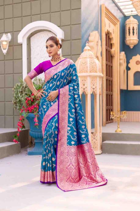 Dazira Kc 3059 Wedding Wear Banarasi Satin Silk sarees online buy india