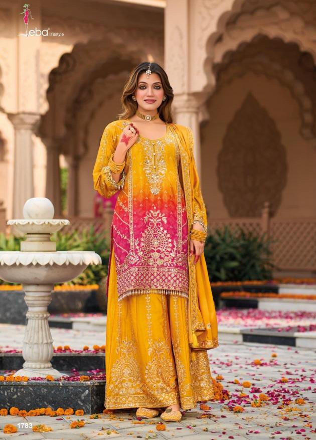 Eba Rangeen Catalog Chinon Digital Printed Ready Made pakistani sharara suit design