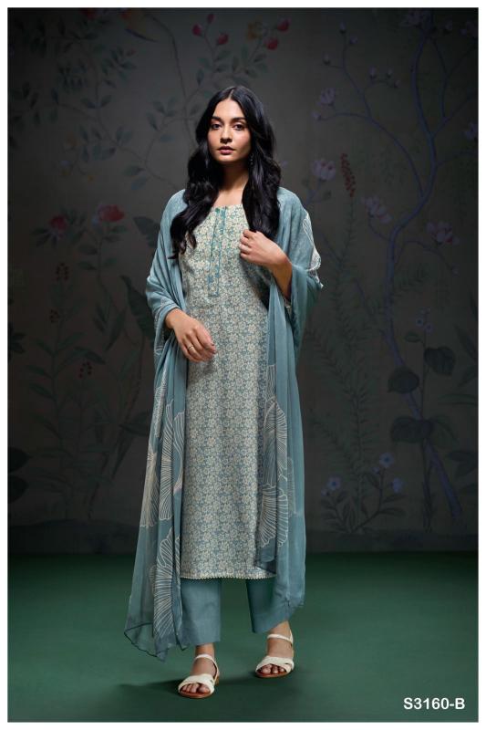 Ganga Aaila 3160 unstitched salwar kameez wholesalers in kolkata