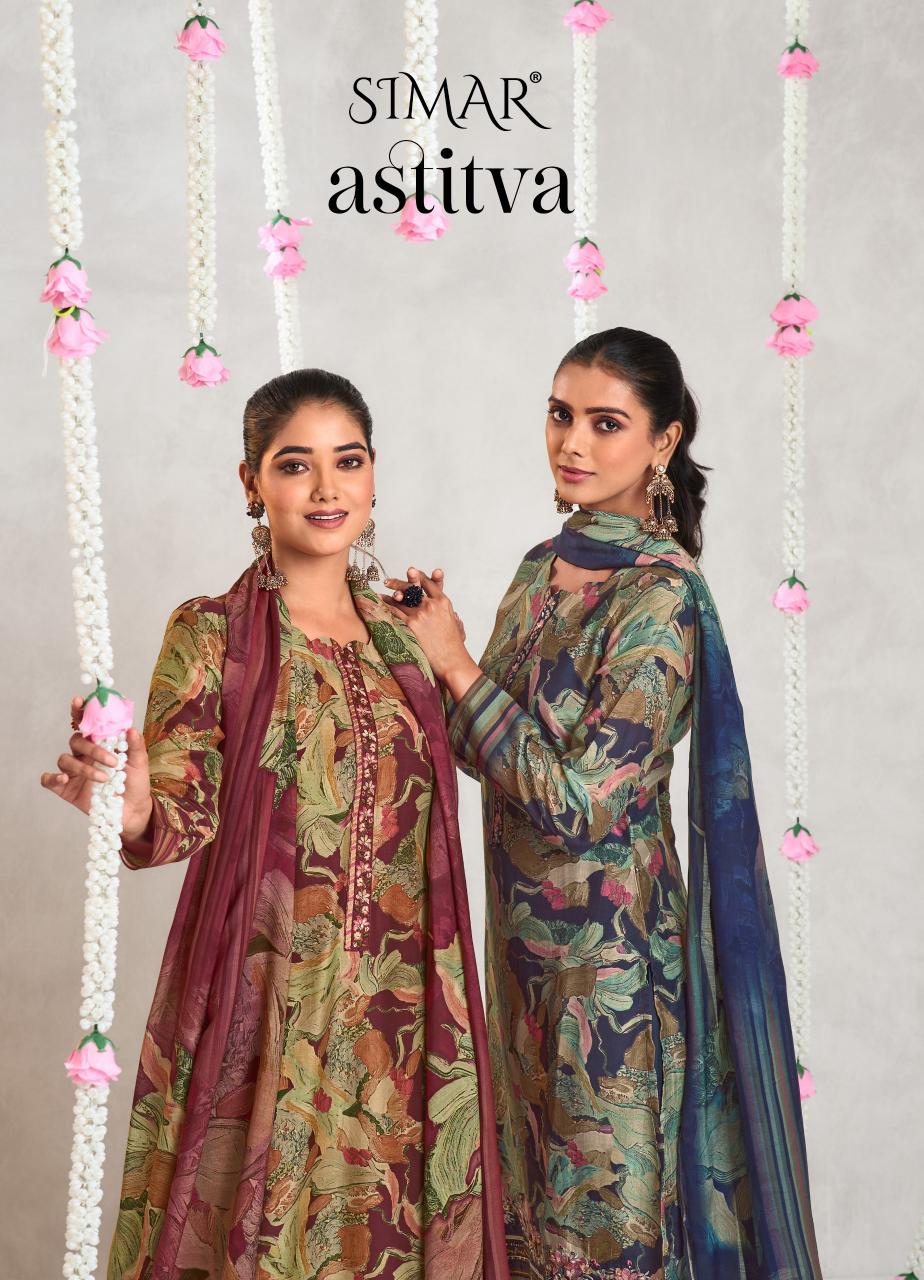 Glossy Simar Astitva unstitched salwar kameez wholesale pakistan