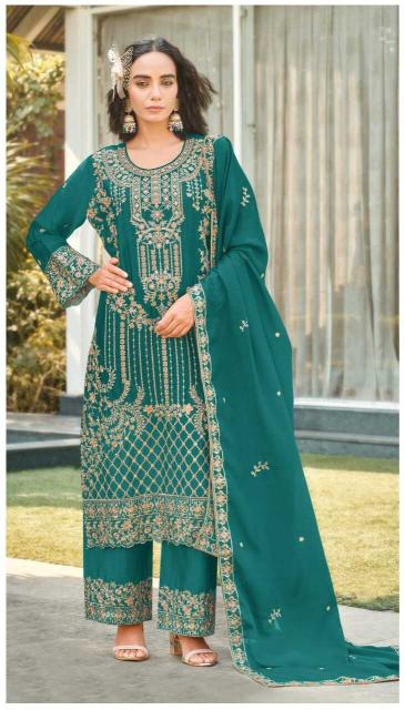 Khas 4419 Chinon Embroidered pakistani readymade suits uk