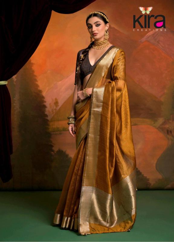 Kira Kanak Moss Silk fancy sarees online shopping in india