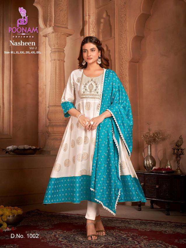 Poonam Designer Nasheen Vol 2 indian kurtis online shopping uk