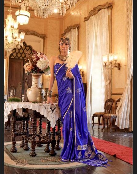 Rajtex Kanthkala Catalog Flora Satin handloom sarees online india