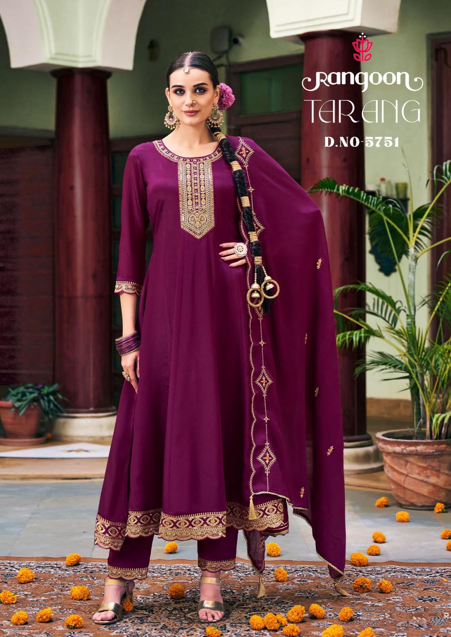 Rangoon Tarang Catalog Chinon Silk kurti online in surat and kurti manufacturer janasya surat gujarat