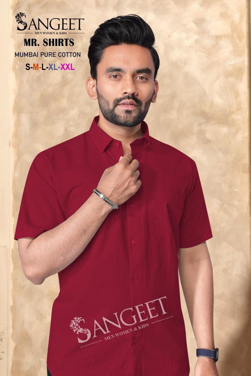 Sangeet Mumbai Pure Cotton mens shirts Wholesale Catalog