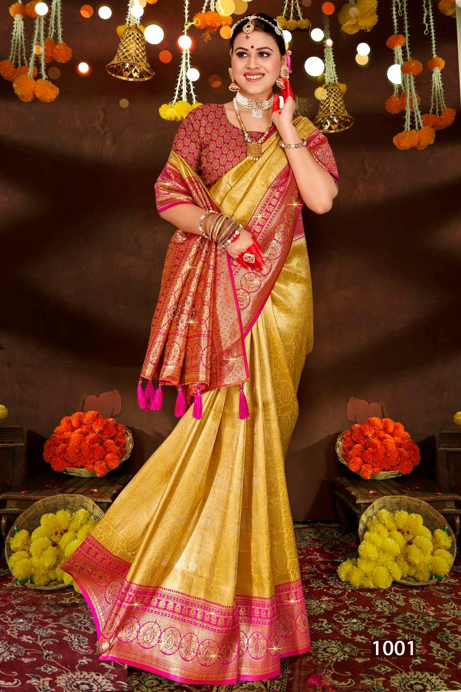 Saroj Sangeeta tissue swarovski vol.2 Tissue silk saree in surat with price wholesale