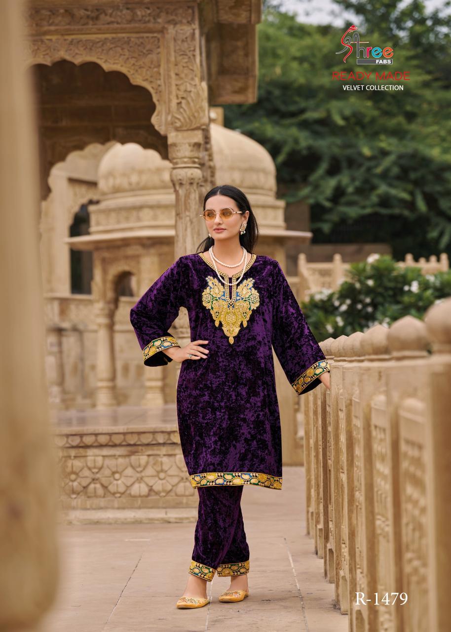 Shree Fabs R 1479 Velvet pakistani printed suits online