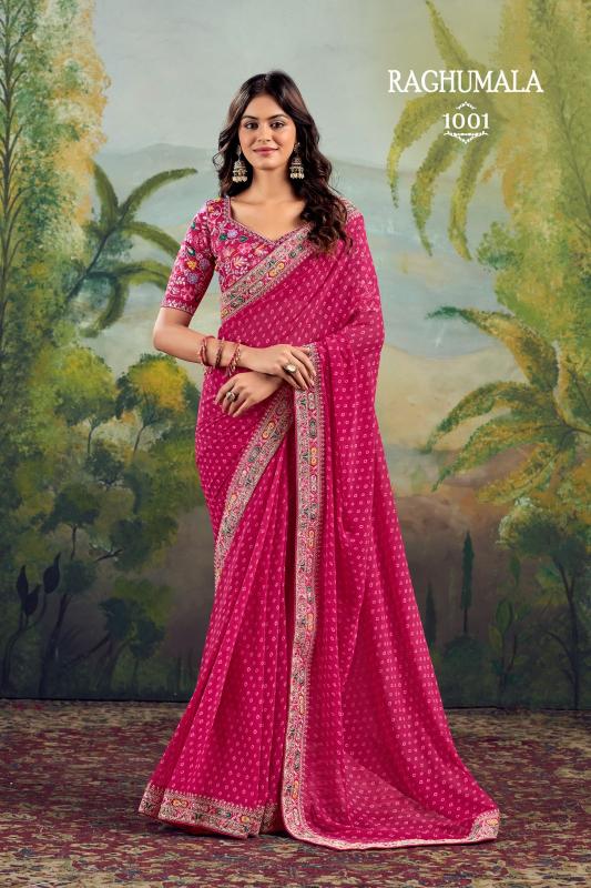 Stavan Raghumala Catalog Georgette cheap rate fancy sarees india