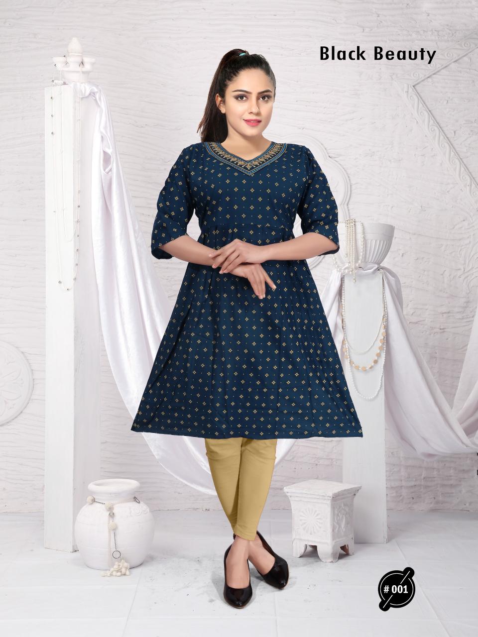 Trendy Black Beauty Catalog selfie kurtis catalogue with price