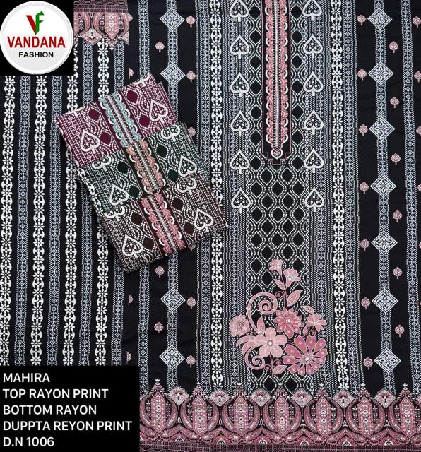 Vandana Mahira Printed with Mirror Stone Work – Dress Material - Wholesale Catalog