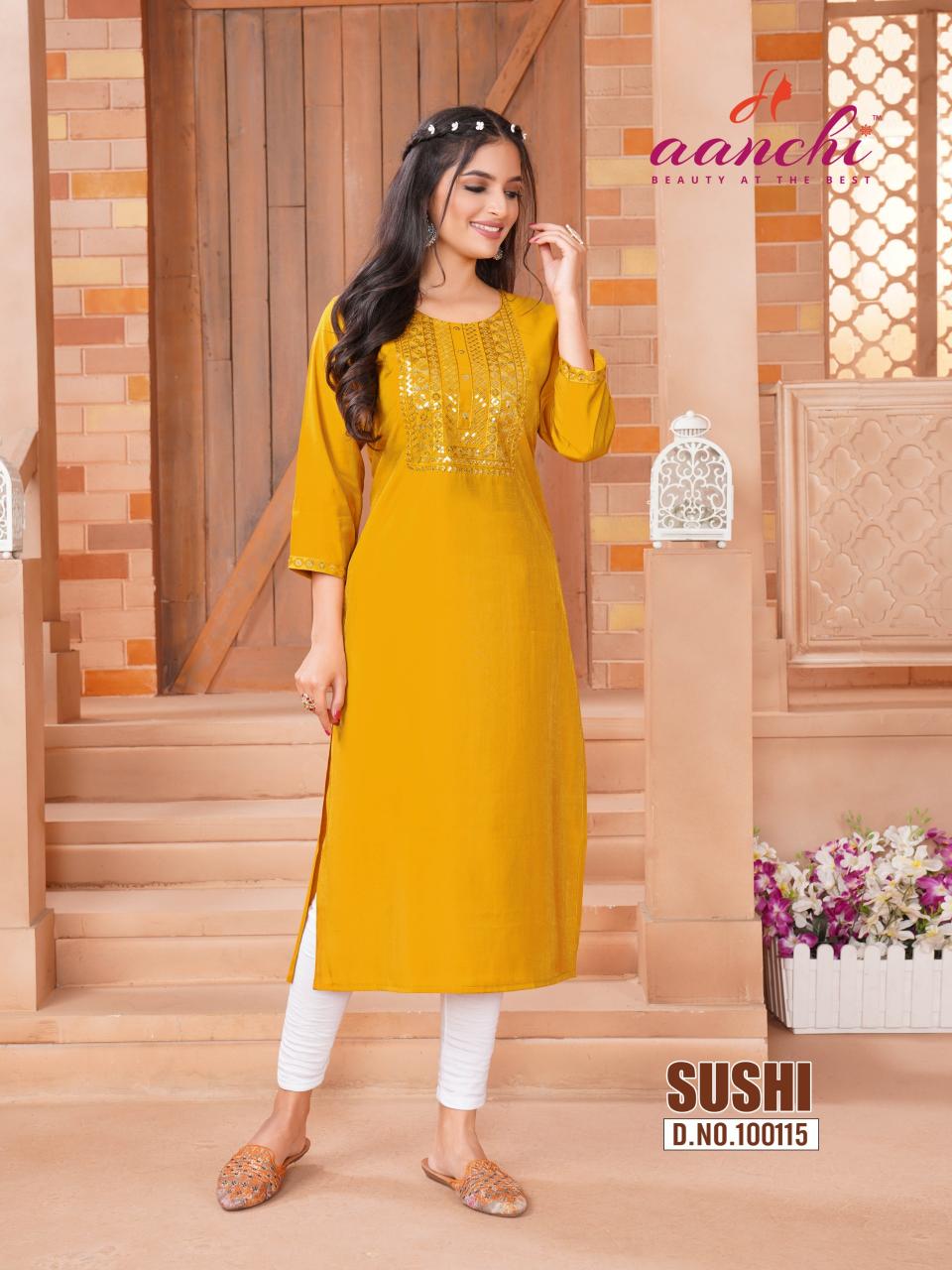 Aanchi Sushi catalog kurti wholesale market in india