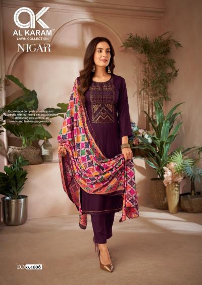 AlKaram Nigar Vol-4 – Exclusive Embroidery Dress Material - Wholesale Catalog