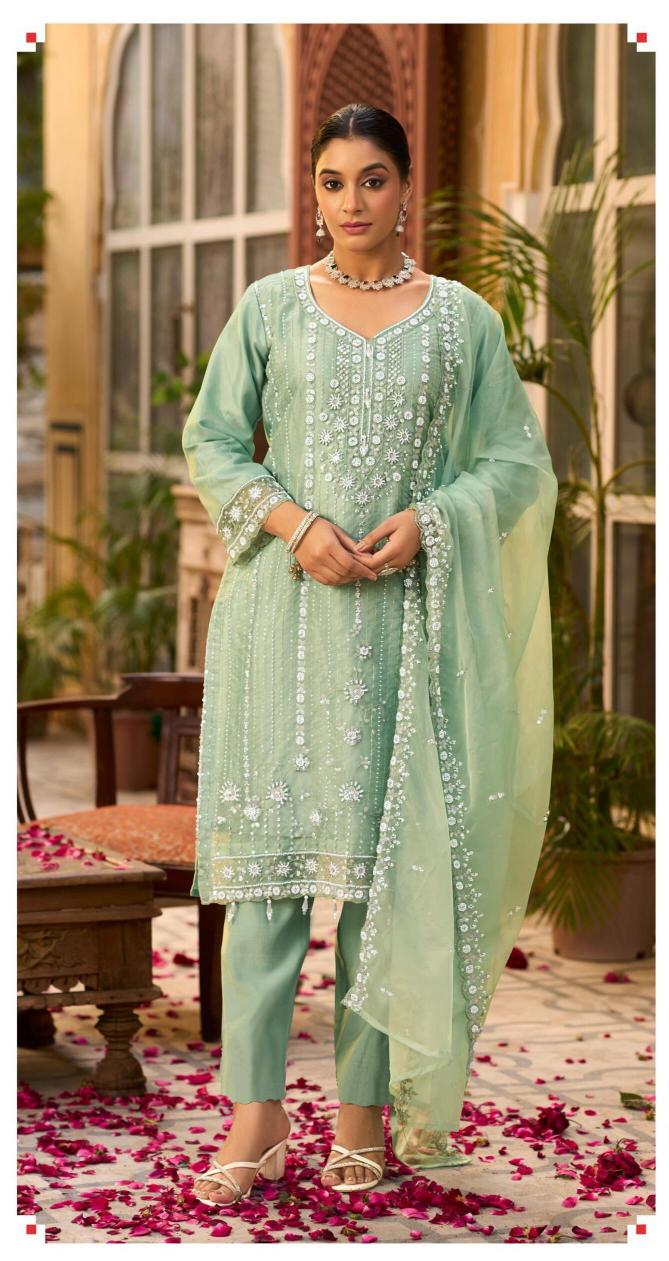 Deepsy 2188 catalog Organza Embroidered blue pakistani salwar suit