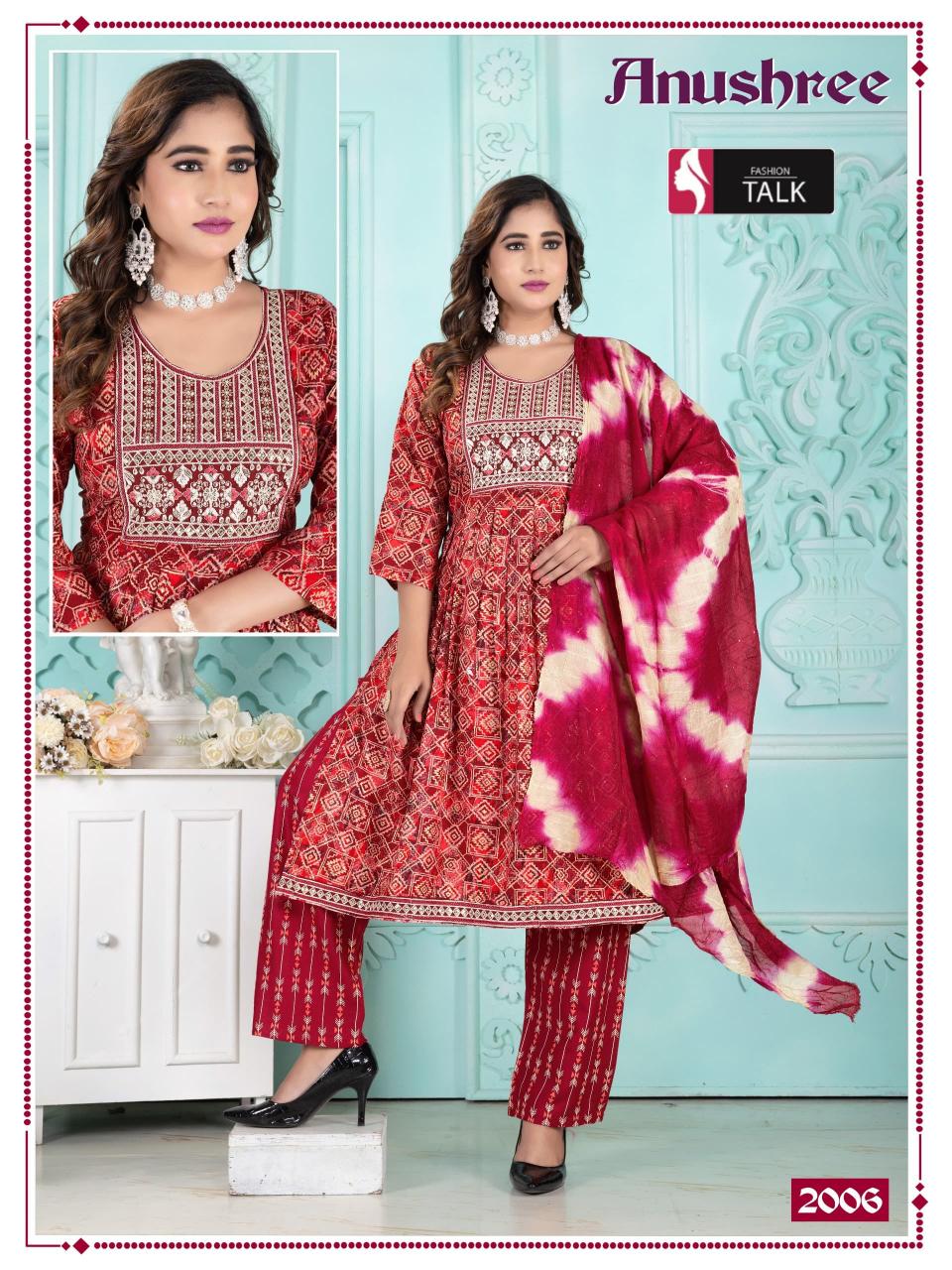 Fashion Talk Anushree Catalog kurti designs catalogue anarkali kurti