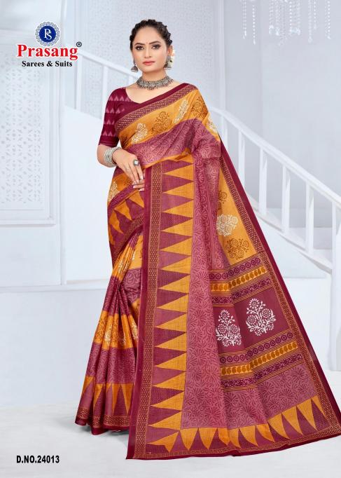 Prasang Suncity Vol-24 – Cotton Sarees - Wholesale Catalog