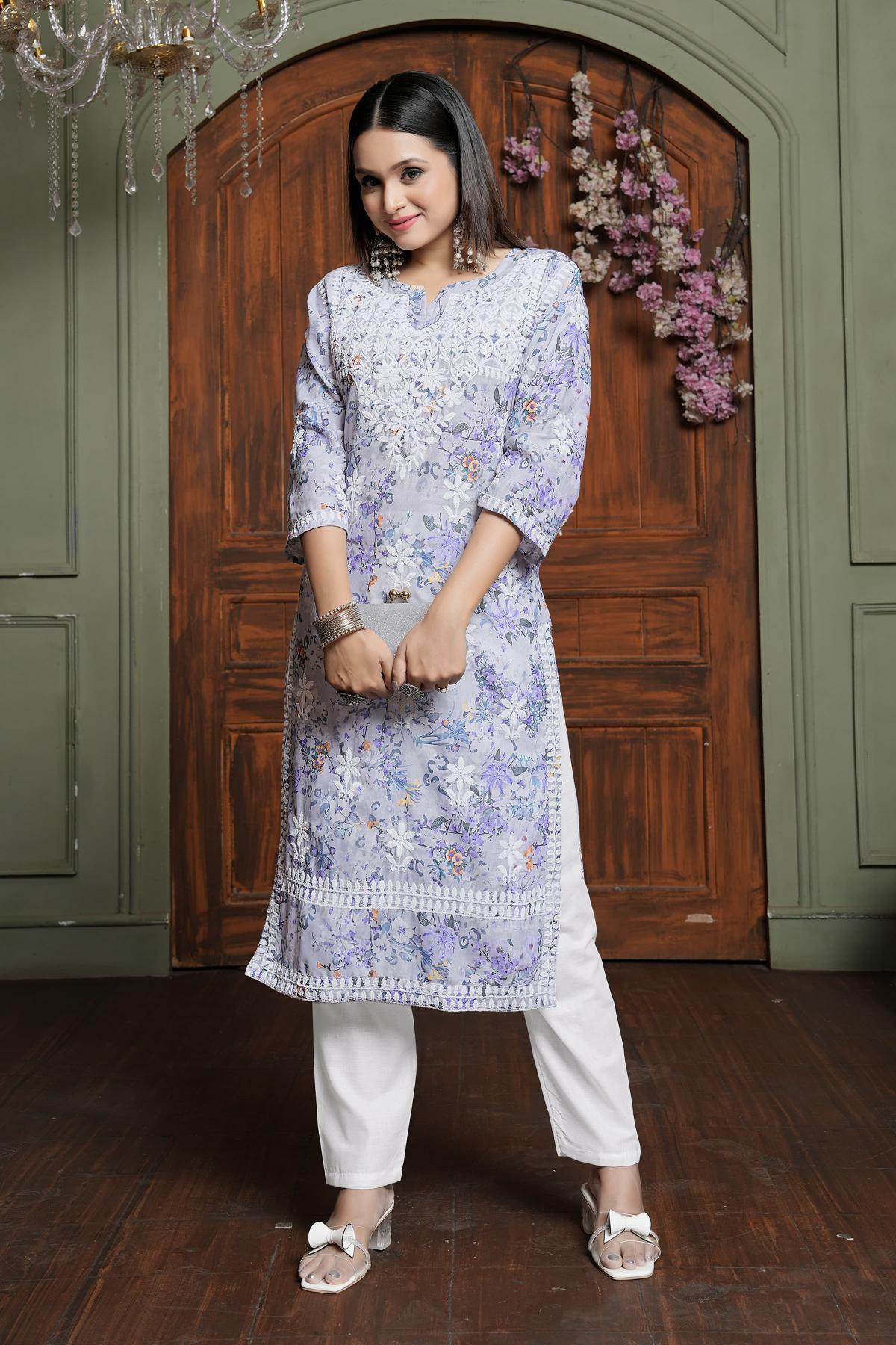 Rasili Nx Rasika Vol 2 Catalog Chikankari cotton kurti neck designs catalogue