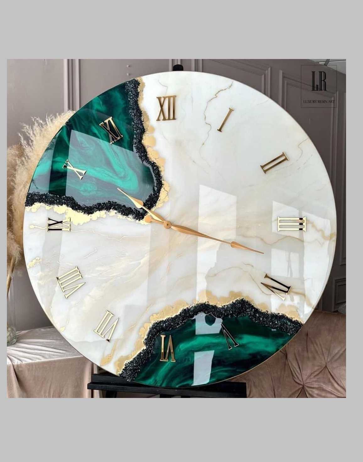 Resin Wall Clock - Home Decor Living Room Office Bedroom