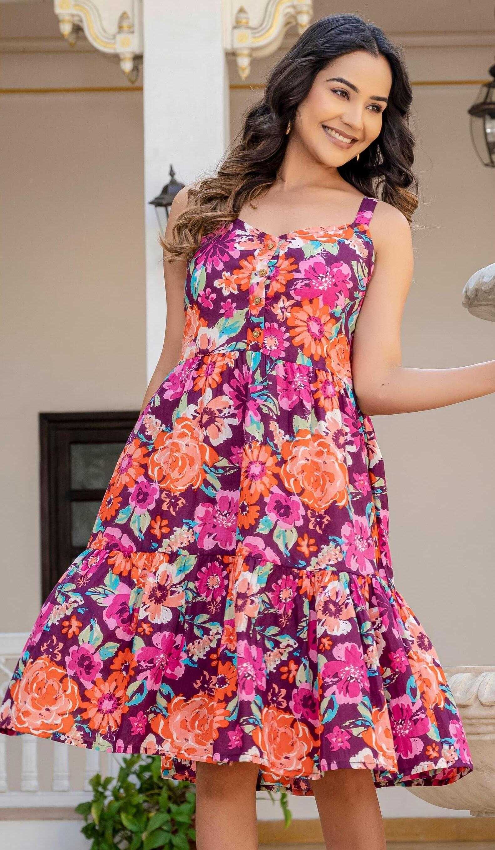 Sabella Cotton Sleeveless Vol 1 Ruffle Dress Western Dress Wholesale catalog