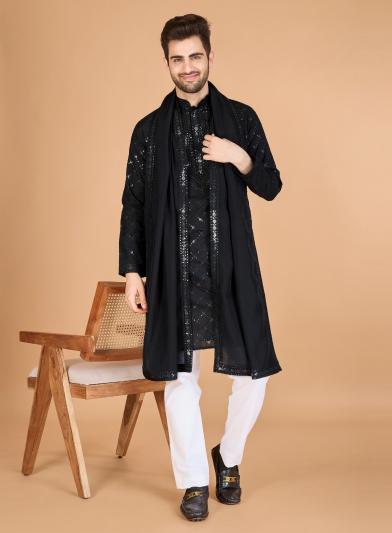 Shubhvastra Vastra Mantra Catalog Viscose Silk Mens kurta pants design