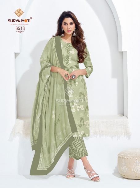 Suryajyoti Trendy Cotton Vol-65 – Kurti Pant With Dupatta - Wholesale Catalog