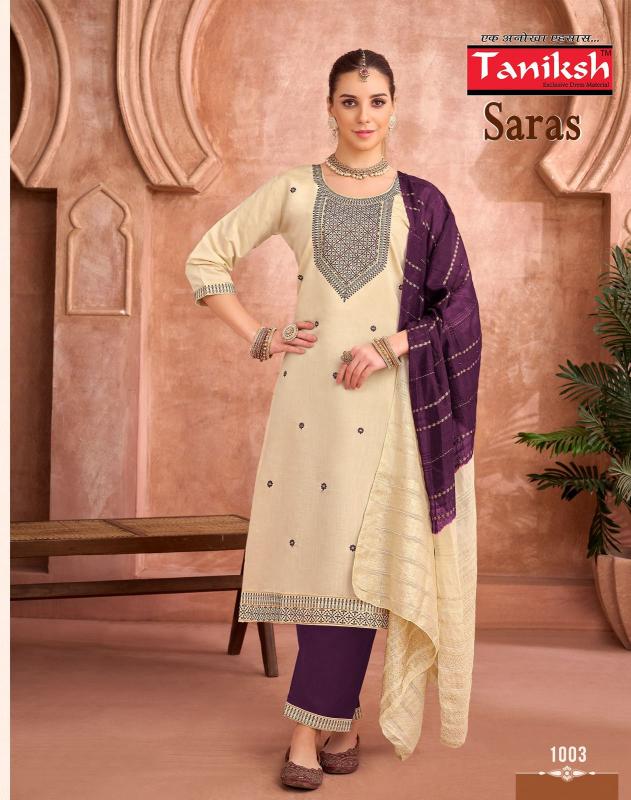 Taniksh Saras Vol 1 Catalog kurti cover neck design catalogue