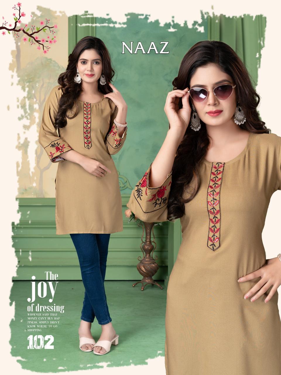 Trendy Naaz catalog wholesale kurti manufacturers with my brand name