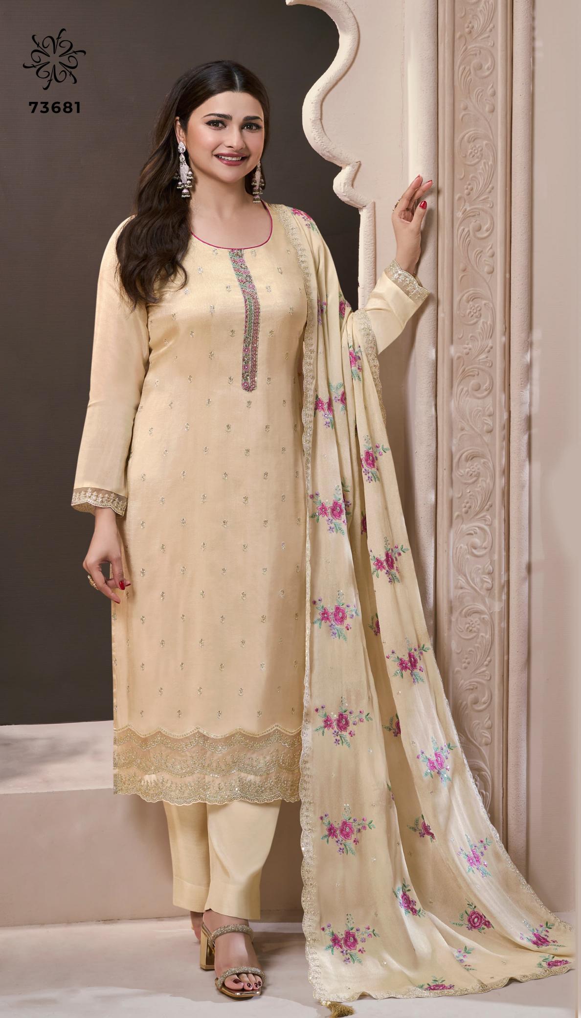 Vinay Kuleesh Zarkan Catalog Embroidered Salwar Kameez