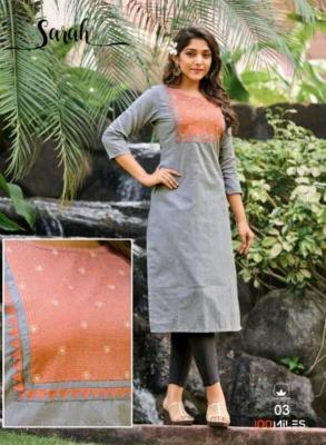 100 Miles Sarah catalog cotton kurti online shopping india