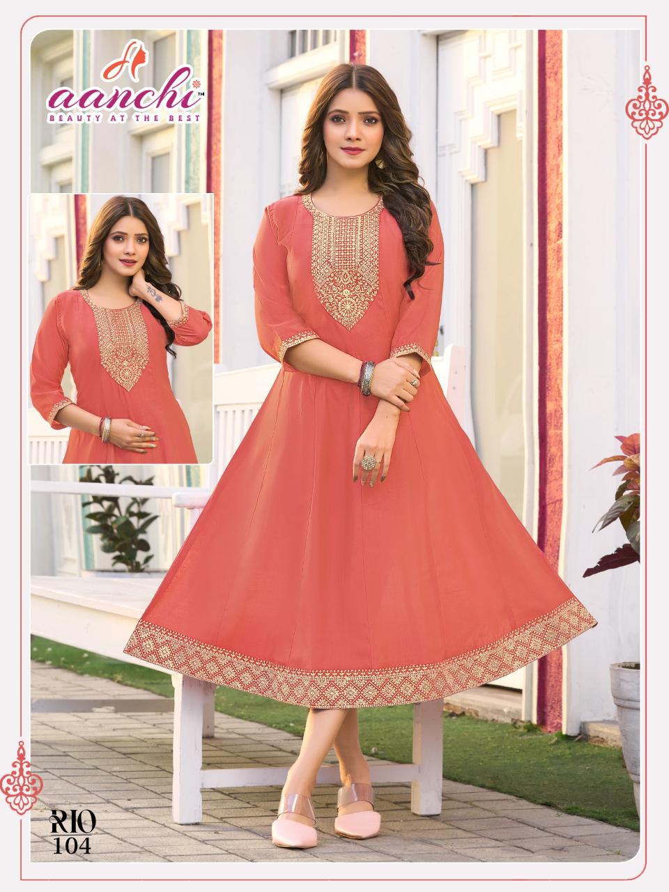 Aanchi Rio catalog best wholesale kurtis in india