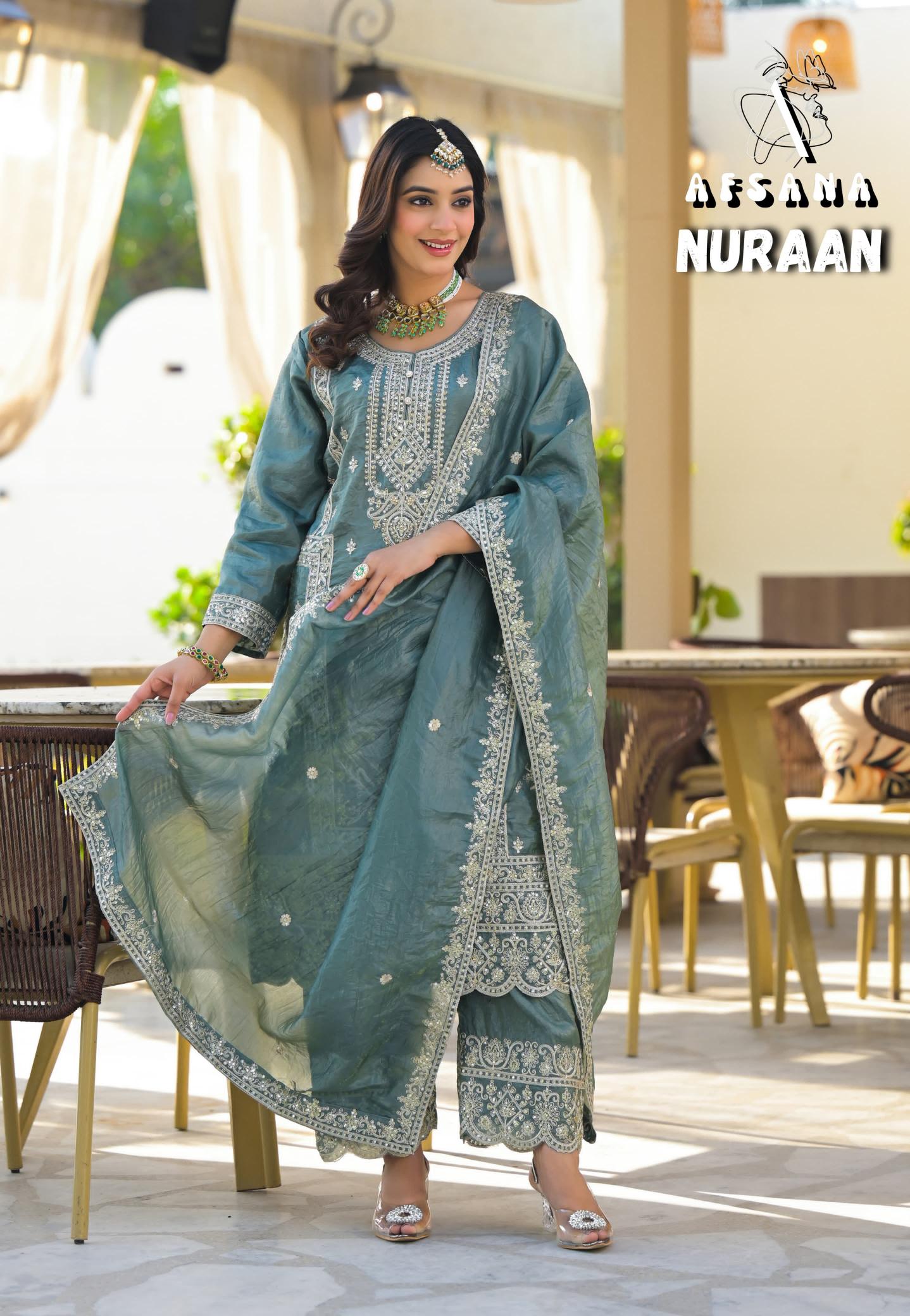 Afsana Nuraan catalog buy pakistani designer suits in india