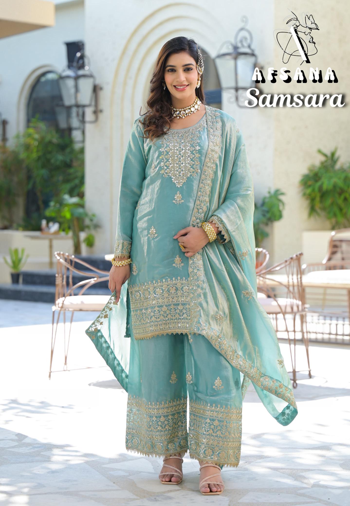 Afsana Samsara catalog original pakistani suits wholesaler in delhi