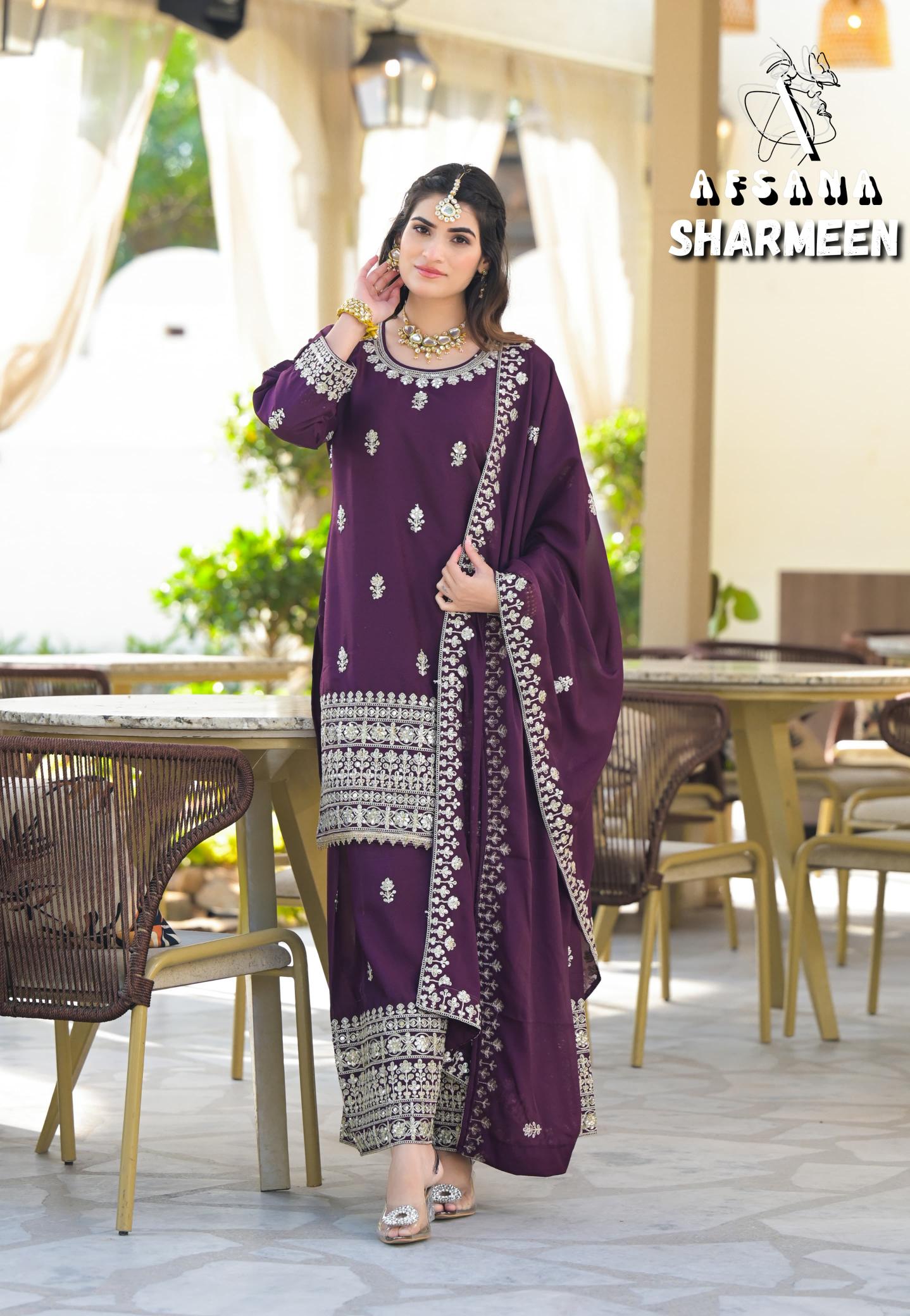 Afsana Sharmeen vol 2 catalog pakistani winter suits online india