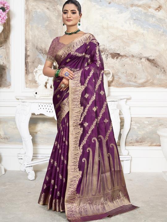 Bunawat Vibha vol 4 catalog organza saree price in india