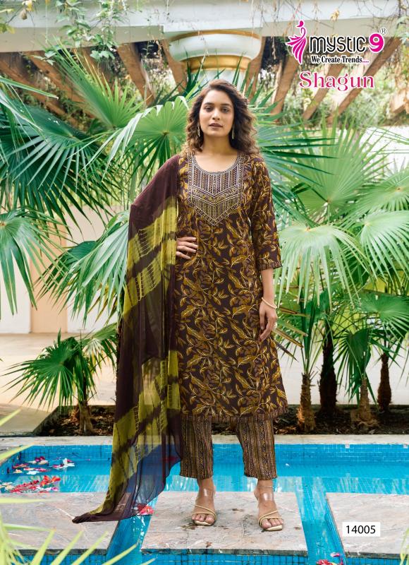 Mystic 9 Shagun Vol 14 catalog bollywood replica kurtis women online india