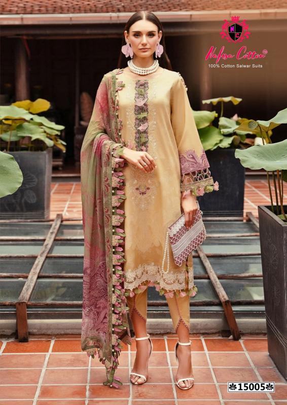 Nafisa Monsoon Vol-15 - Karachi Dress Material  - Wholesale Catalog