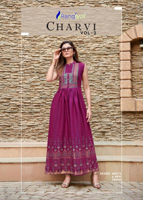 Rangjyot Charvi Vol 2 catalog maxi dress for women