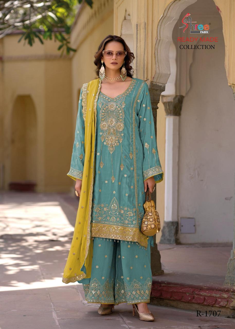 Shree Fabs R 1707 catalog pakistani straight long suits