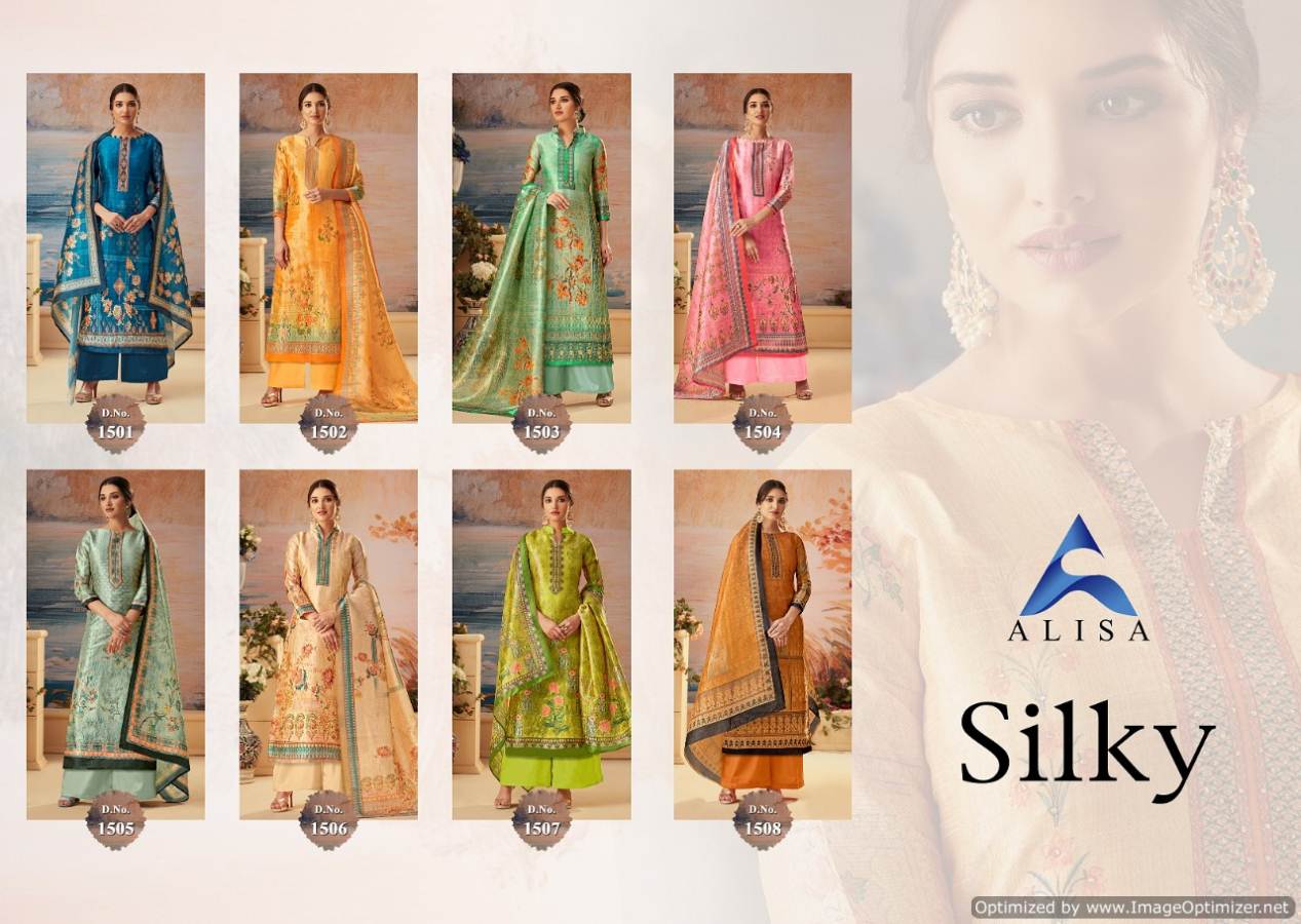 Alisa Silky Designer Salwar Suit Catalogue