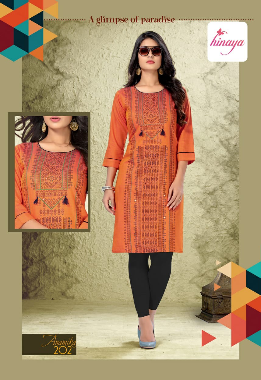 Hinaya Brand Anamika Vol 2 Casual Kurtis Catalogue