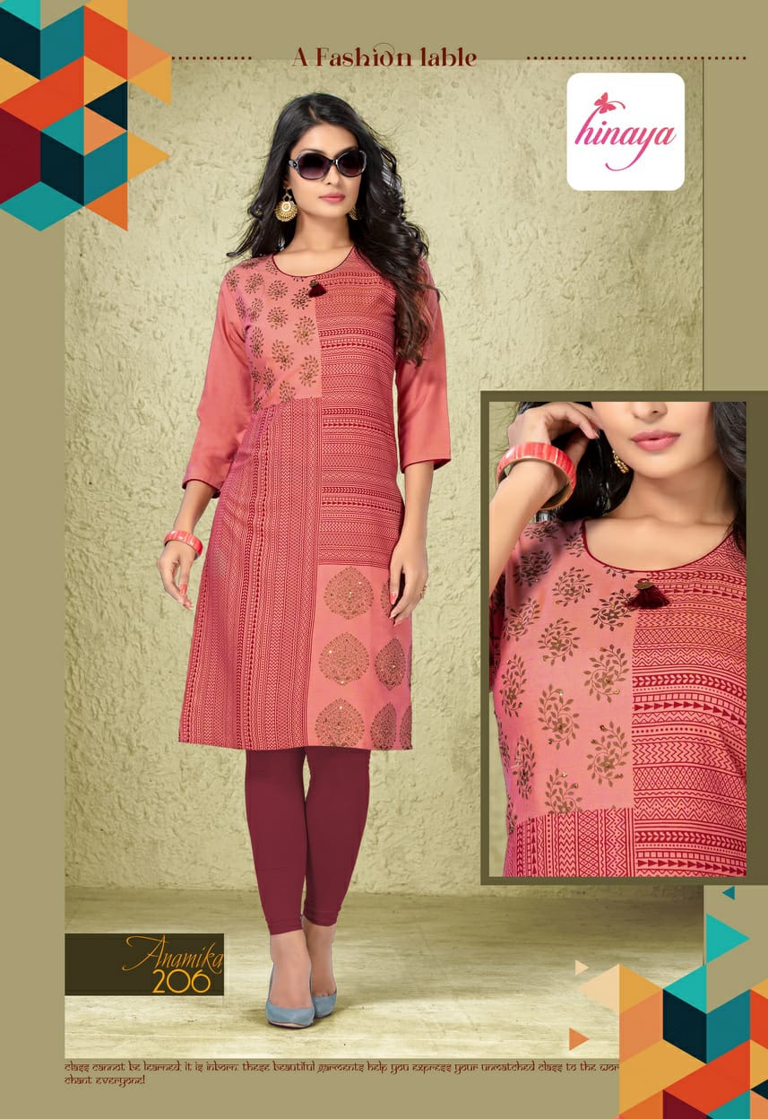 Hinaya Brand Anamika Vol 2 Casual Kurtis Catalogue