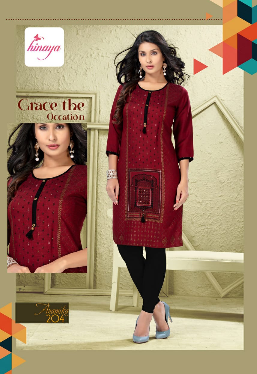 Hinaya Brand Anamika Vol 2 Casual Kurtis Catalogue