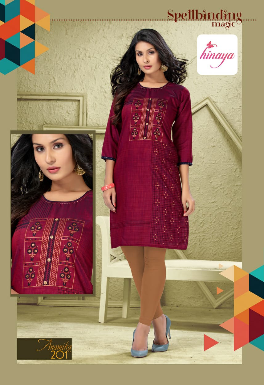 Hinaya Brand Anamika Vol 2 Casual Kurtis Catalogue