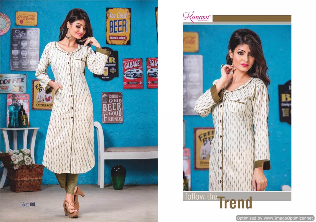 Ikkat kurti design on sale 2019