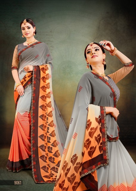 Gender: Women Formal Wear Ladies Printed Silk Uniform Saree, 6.3 m (with  blouse piece) at Rs 400 in Surat