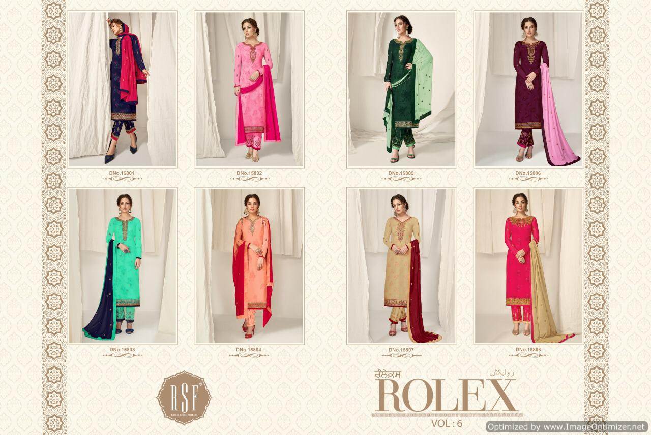 Rolex Vol 6 Rsf Long Salwar Suit Catalogue