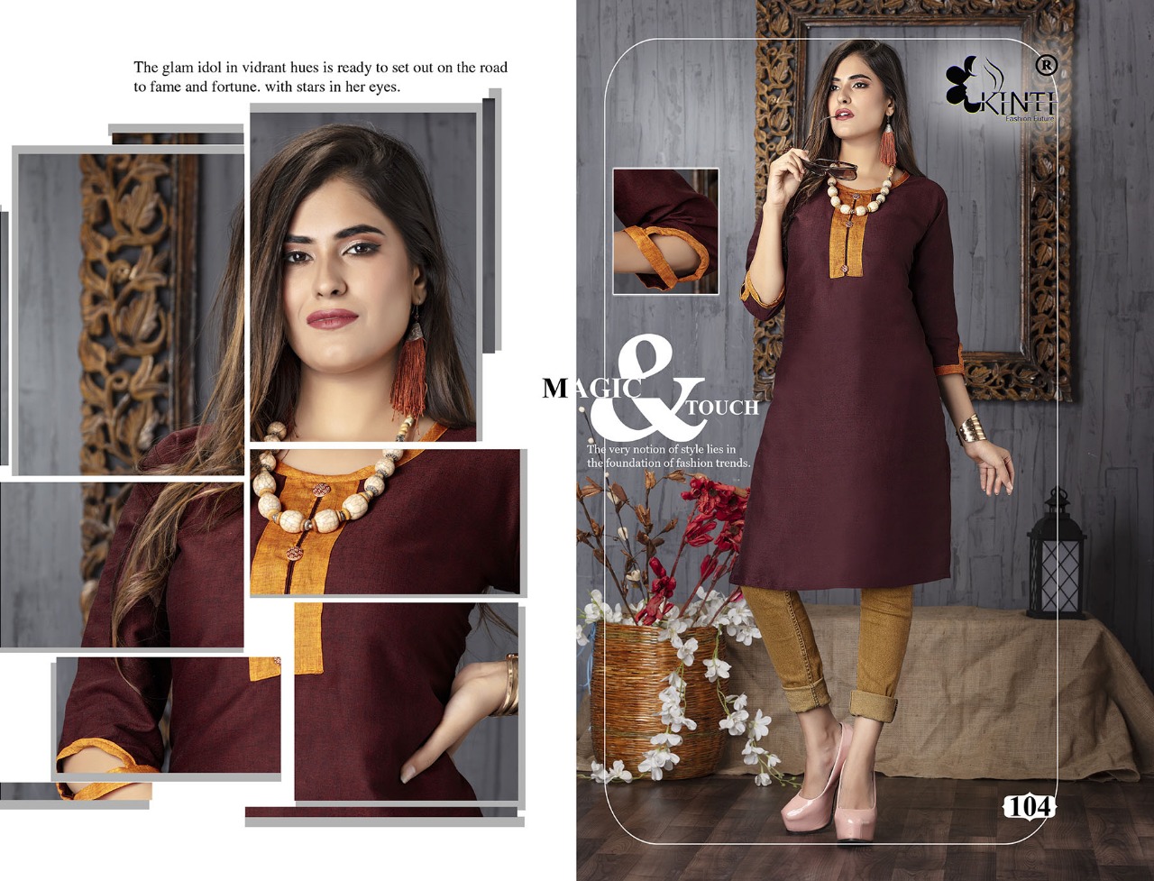 Chitra Vol 10 By Kinti Fashion Designer Kurti Catalogue